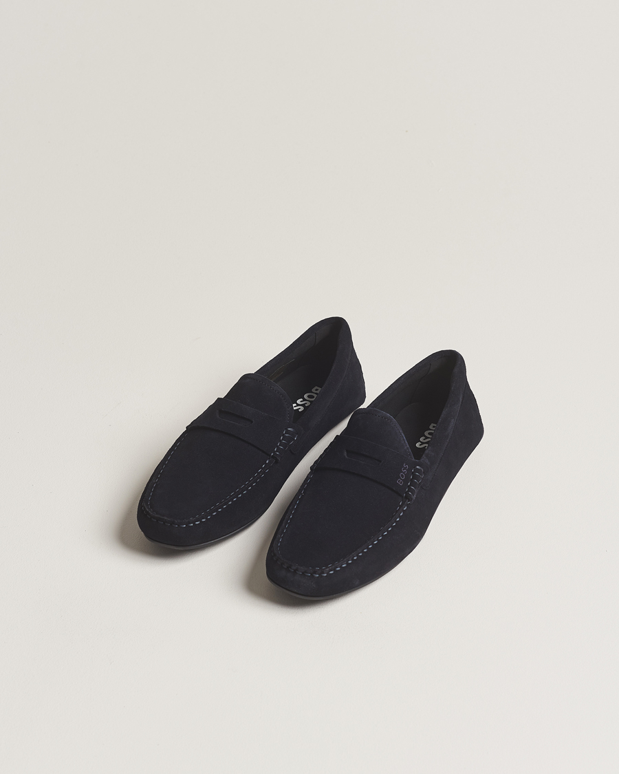 Men | BOSS BLACK Noel Car Shoe Suede Dark Blue | BOSS BLACK | Noel Car Shoe Suede Dark Blue