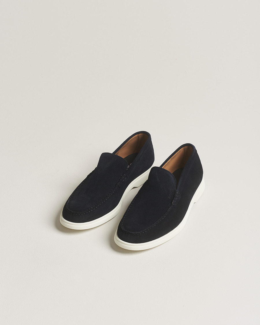 Men | Shoes | BOSS BLACK | Sienne Suede Loafer Dark Blue