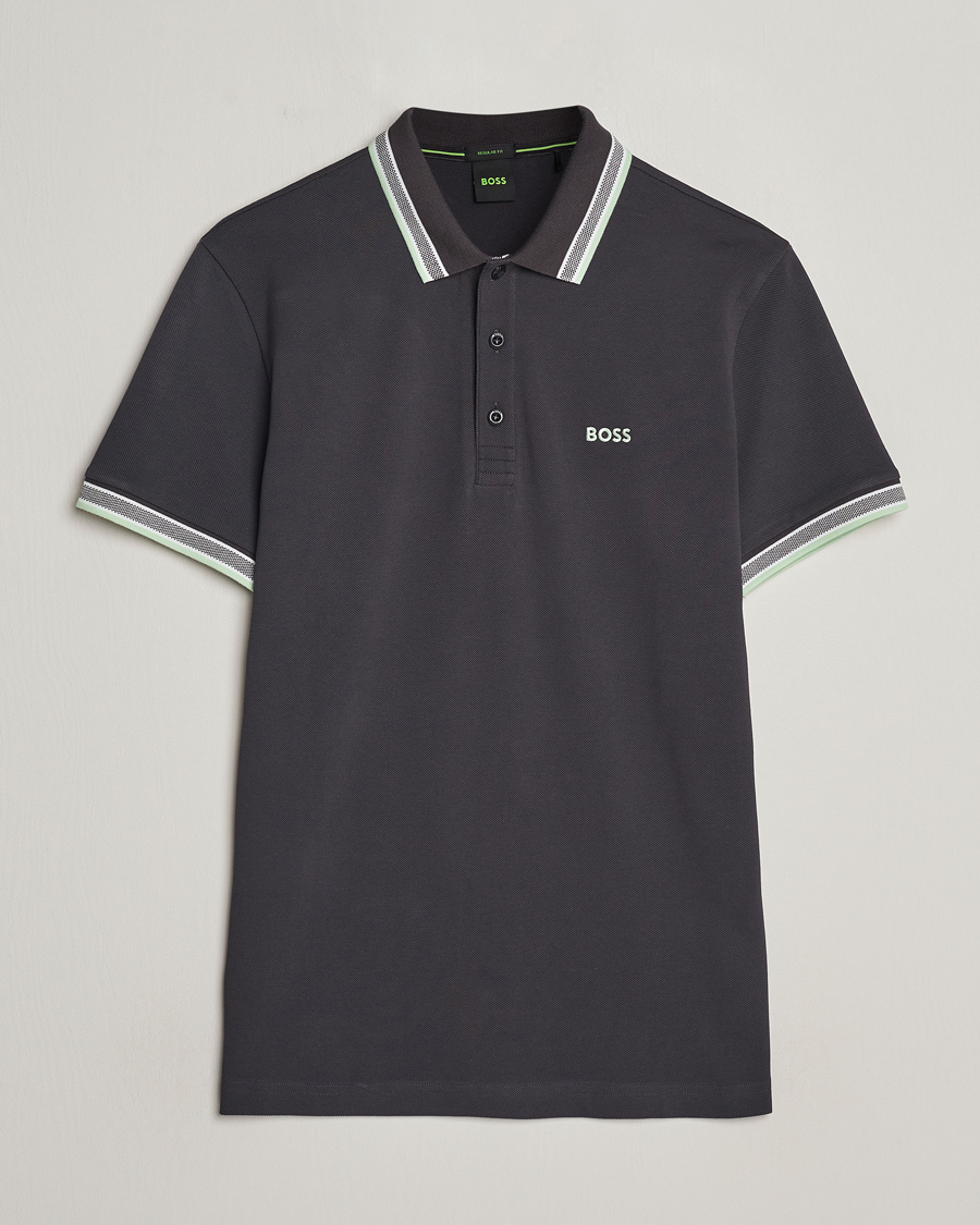Men | Polo Shirts | BOSS GREEN | Paddy Jersey Polo Charcoal
