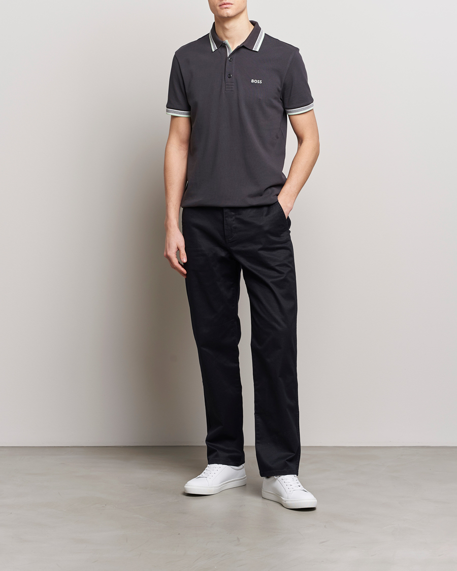 Men | Polo Shirts | BOSS GREEN | Paddy Jersey Polo Charcoal