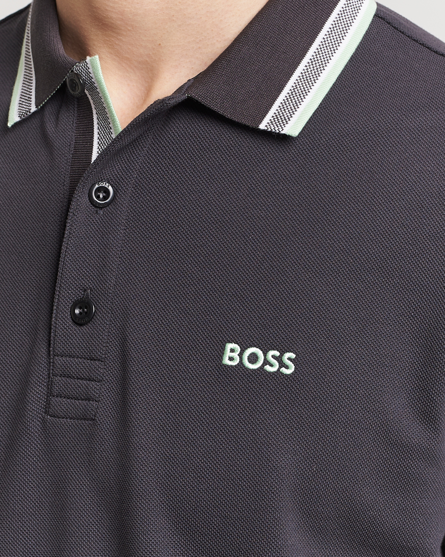 Men | Polo Shirts | BOSS GREEN | Paddy Jersey Polo Charcoal