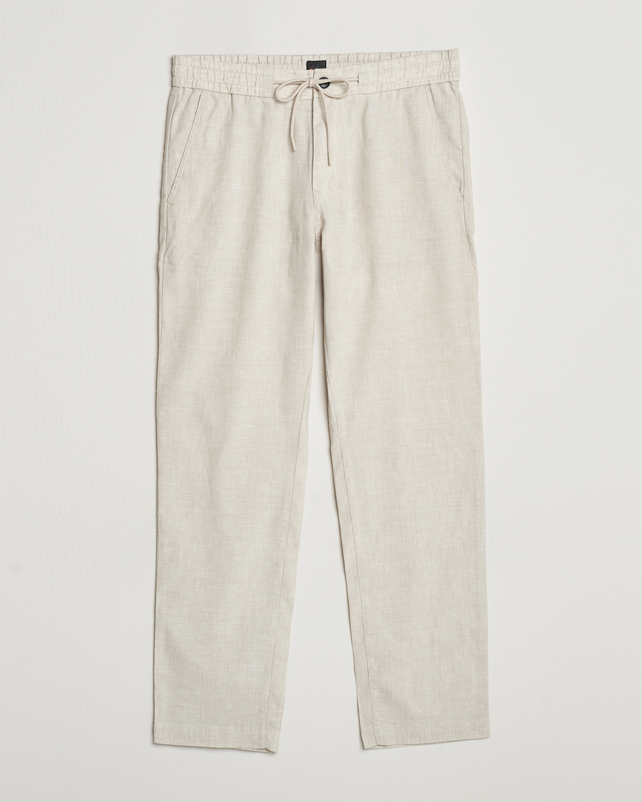 Men | Trousers | BOSS ORANGE | Sanderson Linen Pants Light Beige