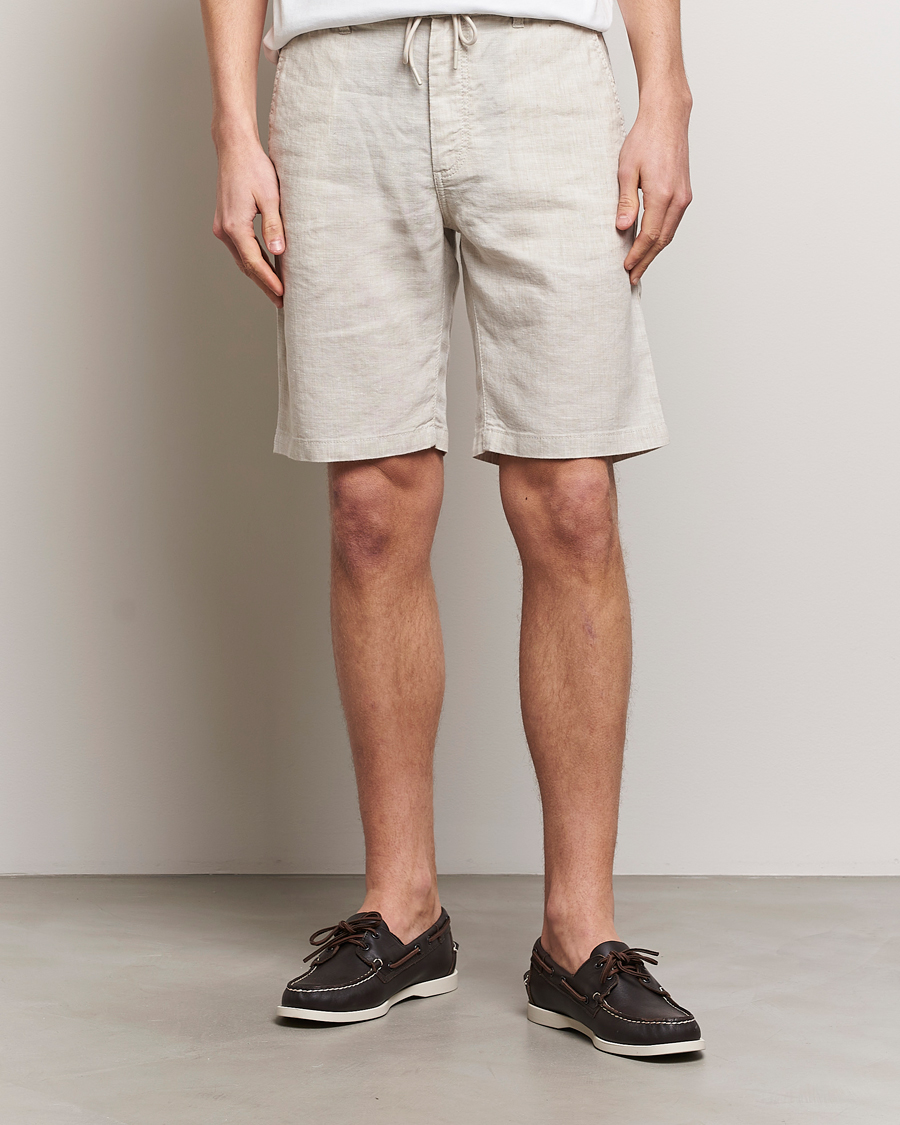Men | Clothing | BOSS ORANGE | Tapered Chino Drawstring Shorts Light Beige
