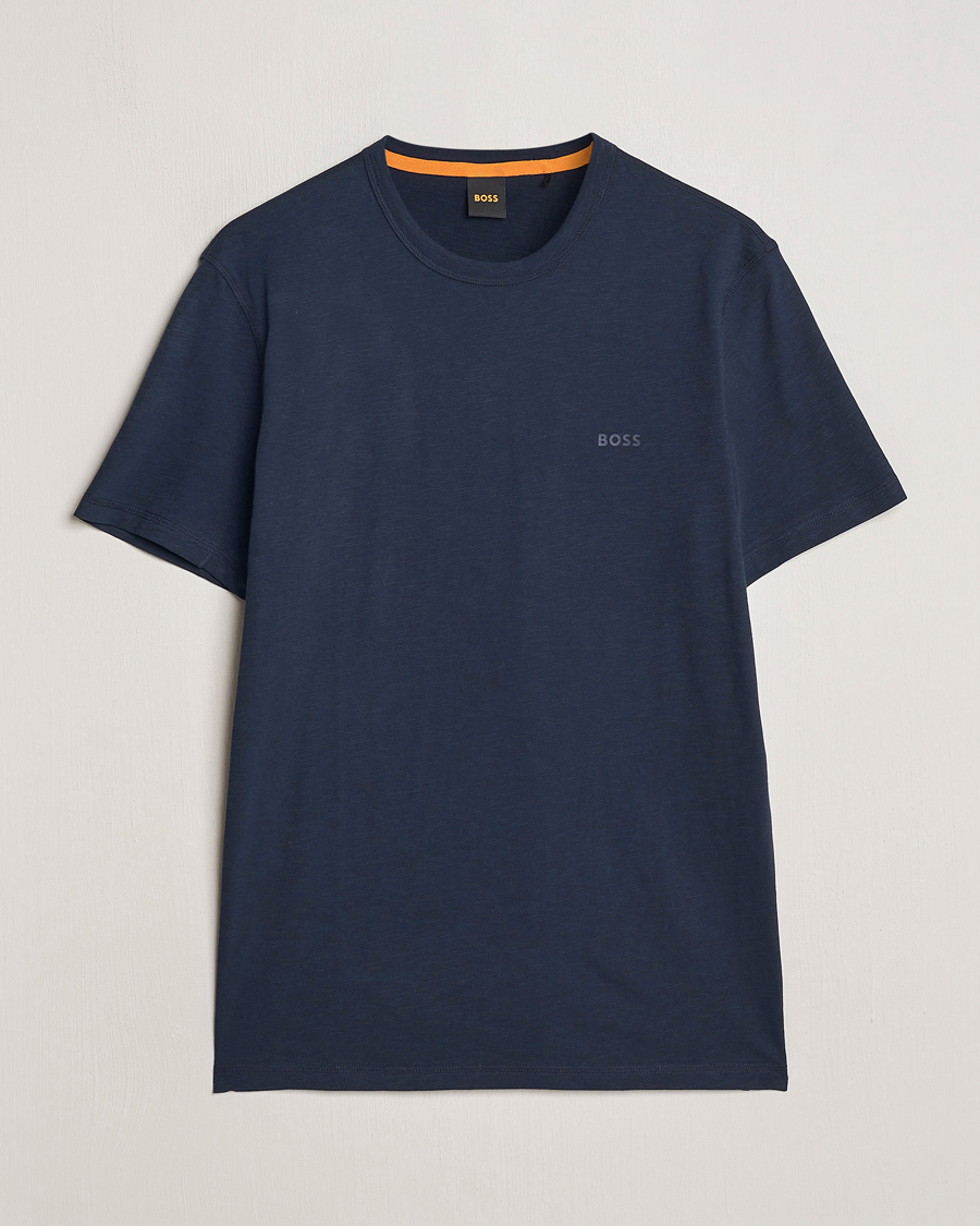 Men | T-Shirts | BOSS ORANGE | Tegood Crew Neck T-Shirt Dark Blue
