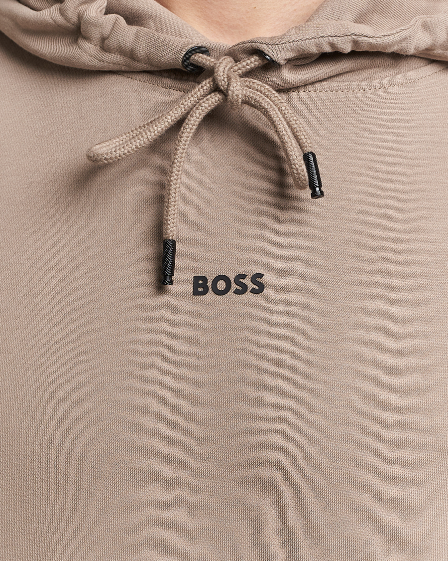 Men | Sweaters & Knitwear | BOSS ORANGE | WeSmall Logo Hoodie Open Brown