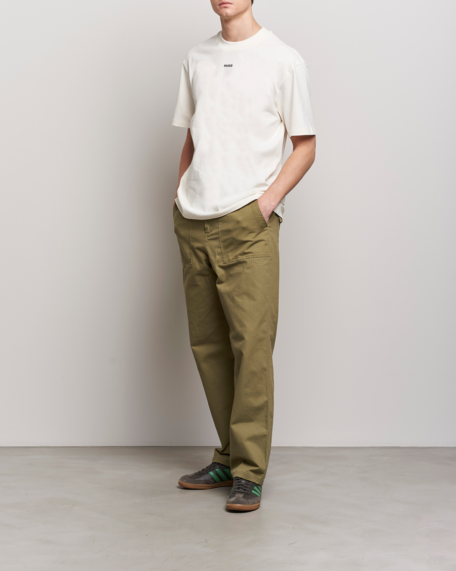 Men | T-Shirts | HUGO | Dapolino Crew Neck T-Shirt Open White