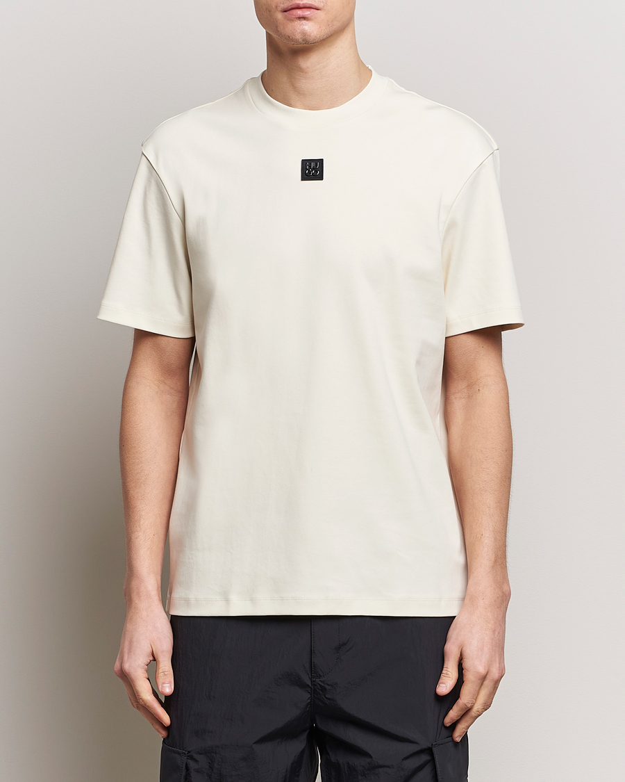 Men | T-Shirts | HUGO | Dalile Logo Crew Neck T-Shirt Open White