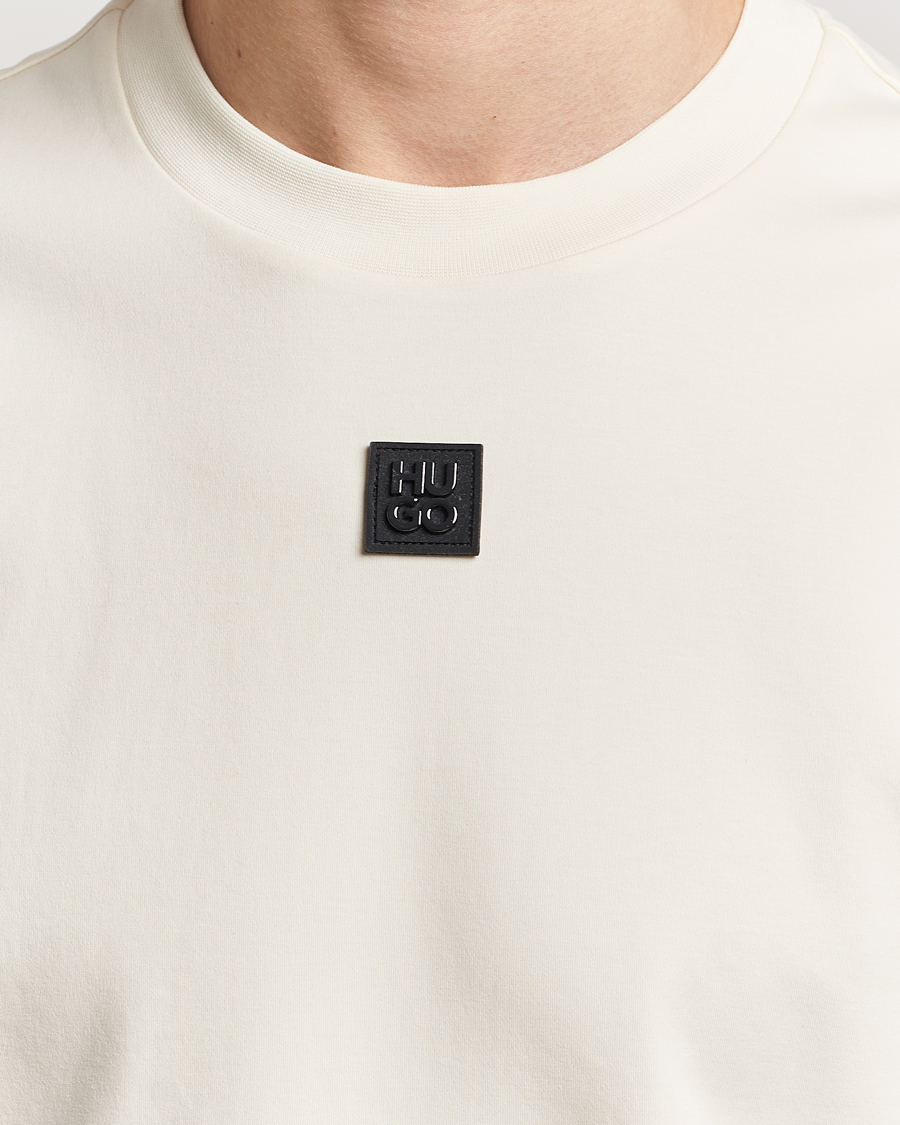 Men | T-Shirts | HUGO | Dalile Logo Crew Neck T-Shirt Open White