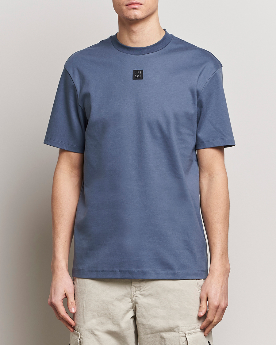 Men | HUGO | HUGO | Dalile Logo Crew Neck T-Shirt Open Blue