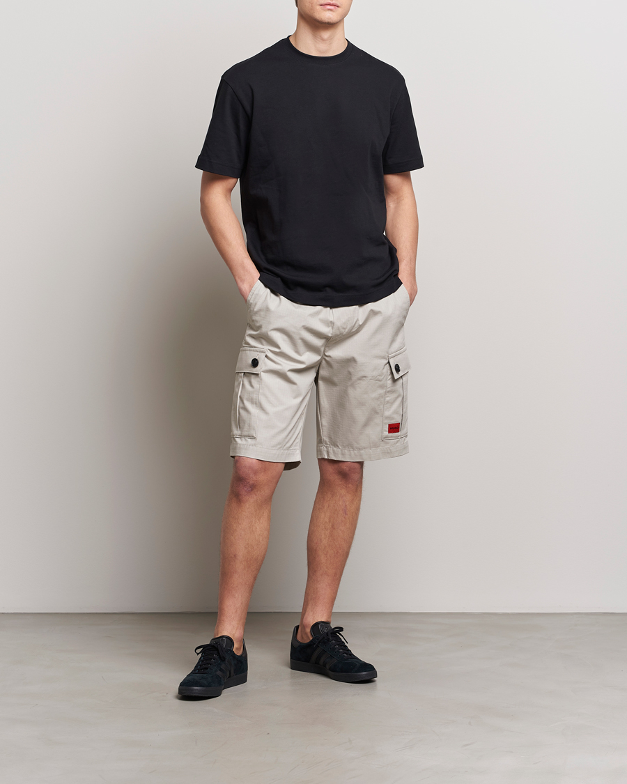 Men | Shorts | HUGO | Garlio Cotton Cargo Shorts Light Grey