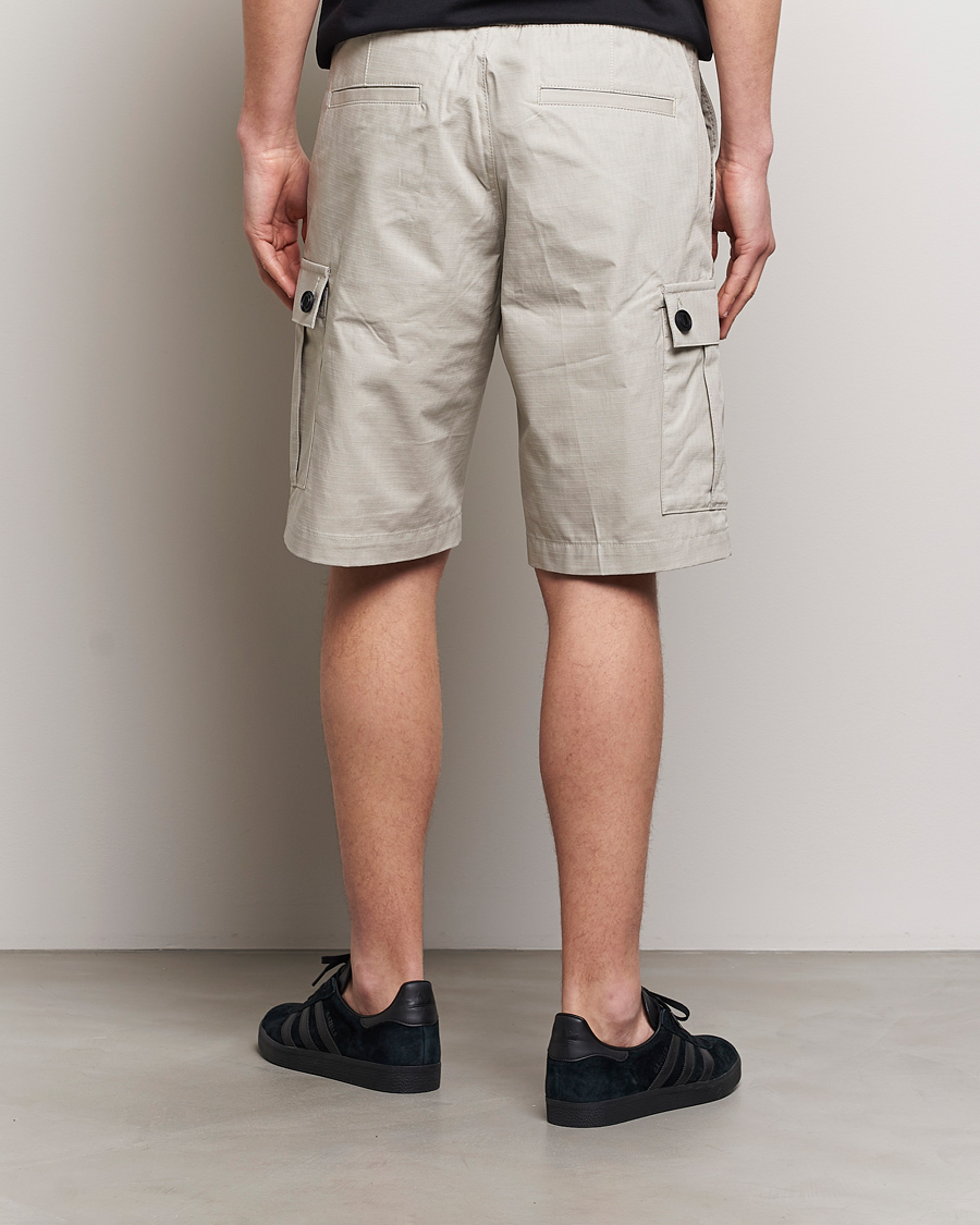 Men | Shorts | HUGO | Garlio Cotton Cargo Shorts Light Grey