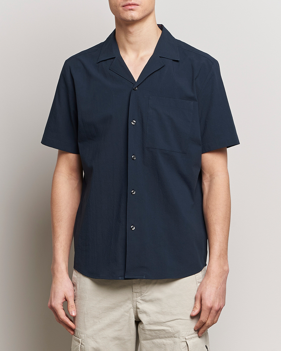 Men | HUGO | HUGO | Ellino Short Sleeve Shirt Dark Blue