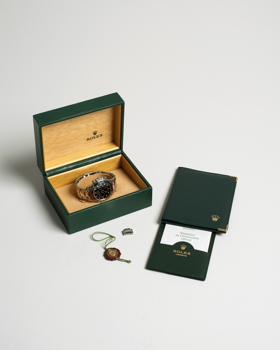 Men | Rolex Pre-Owned Daytona Black dial Steel 116520 Silver | Rolex Pre-Owned | Daytona Black dial Steel 116520 Silver