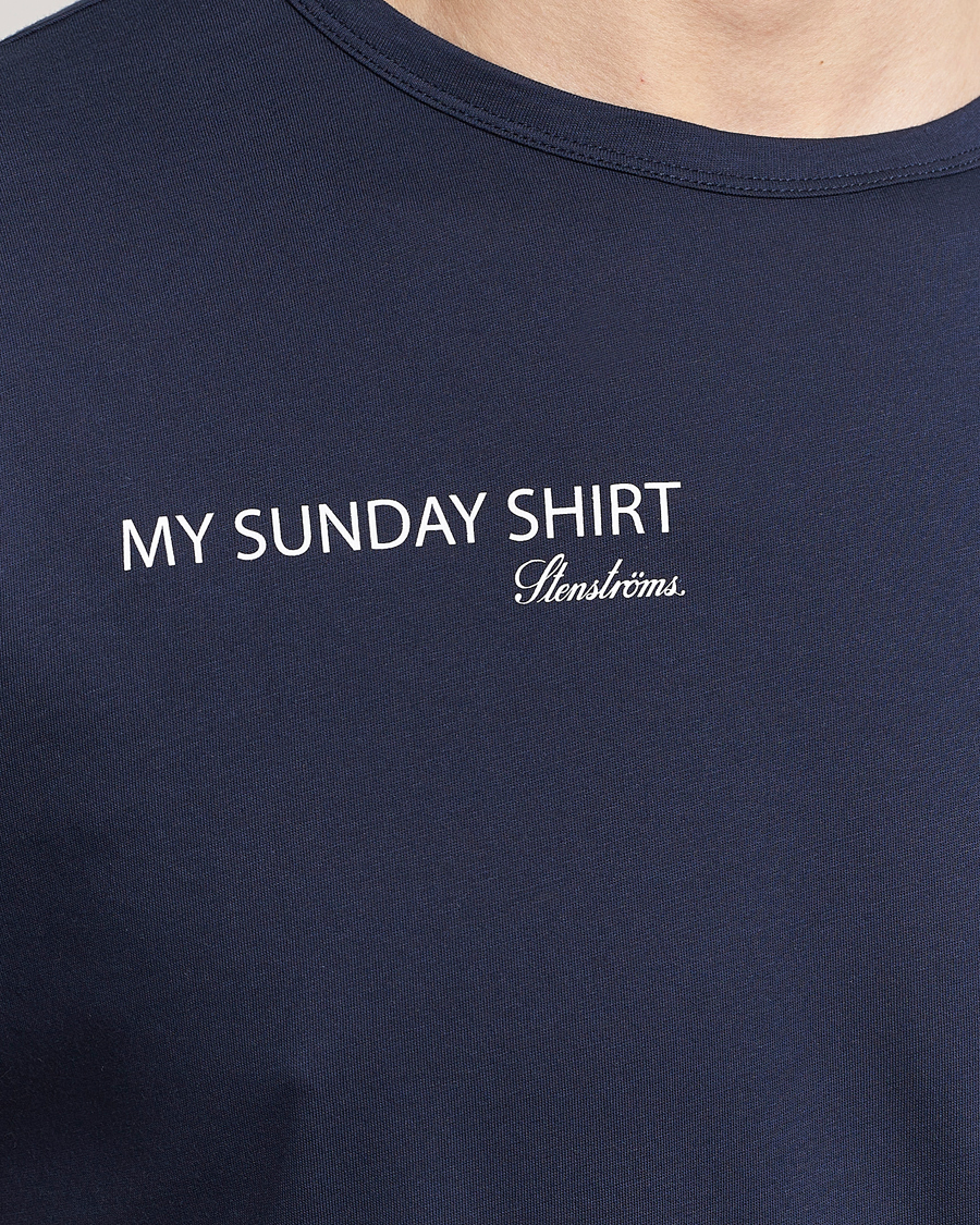 Men | T-Shirts | Stenströms | Sunday T-shirt  Navy