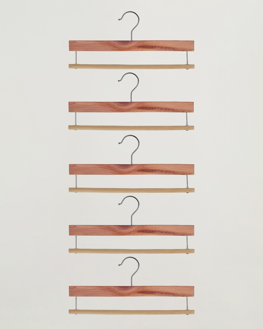 Men | Care of Carl Exclusives | Care with Carl | 5-Pack Cedar Wood Trouser Hangers