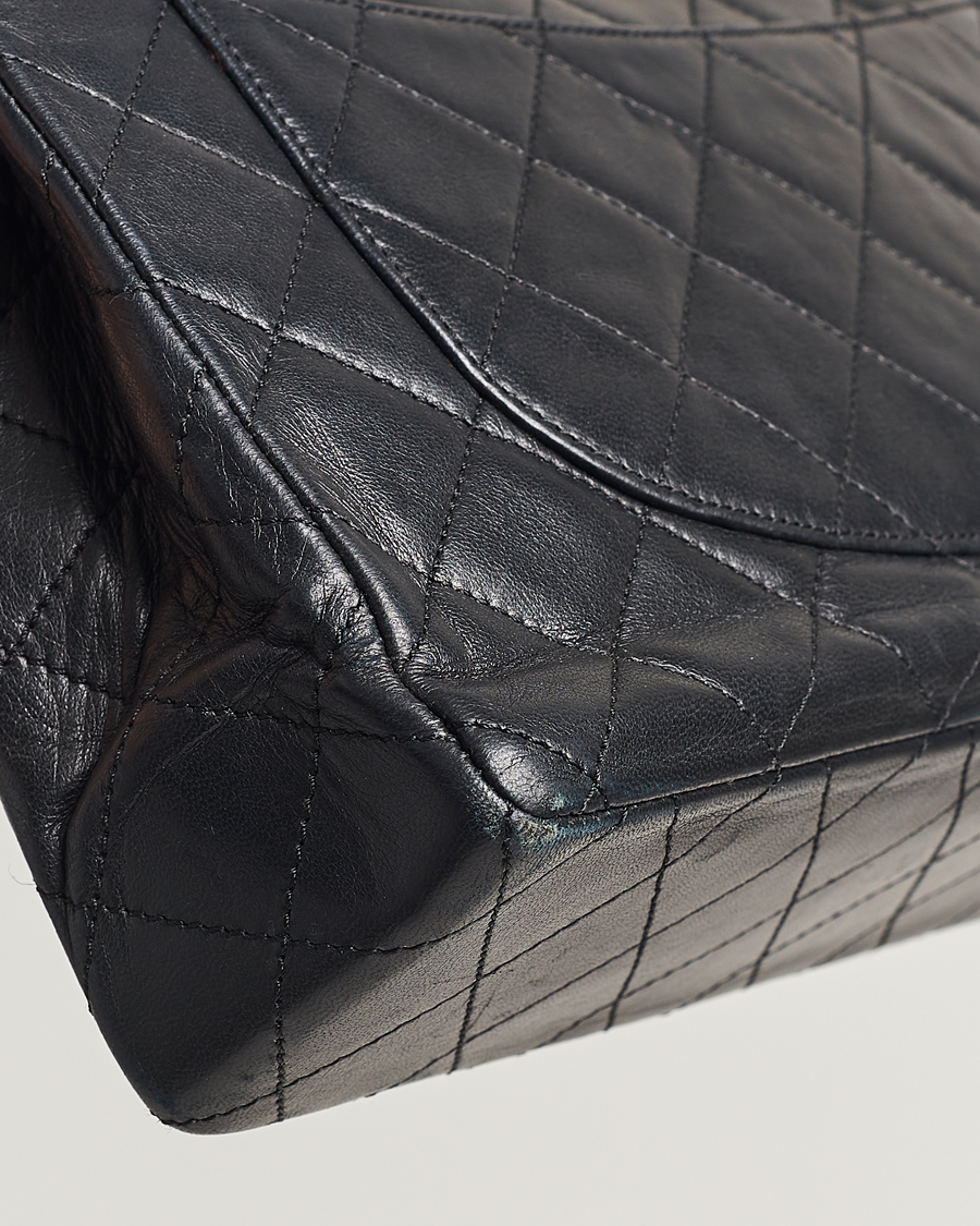 Men | Chanel Pre-Owned Matelasse Double Flap Bag Black | Chanel Pre-Owned | Matelasse Double Flap Bag Black