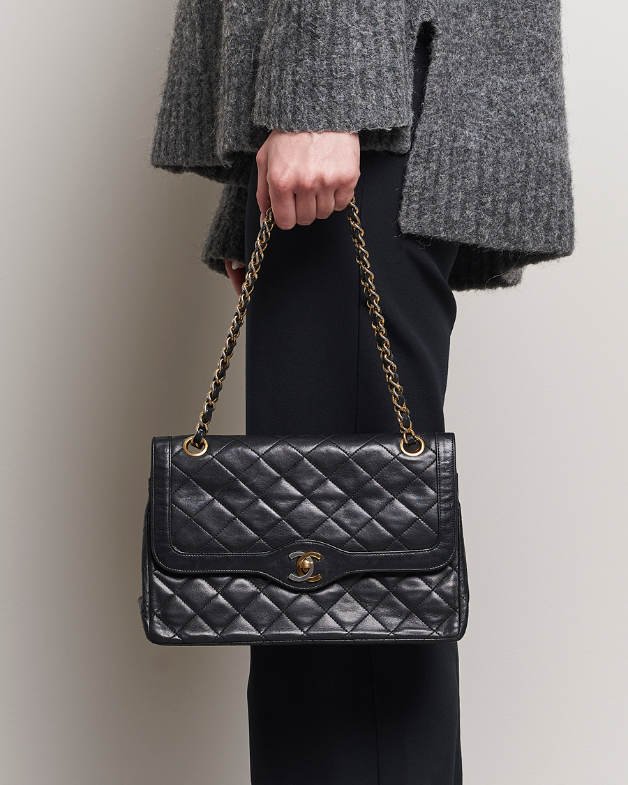 Mies | Gifts for Her | Chanel Pre-Owned | Matelasse Double Flap Bag Black