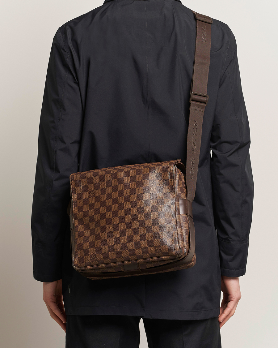 Men | Pre-owned Accessories | Louis Vuitton Pre-Owned | Naviglio Messenger Bag Damier Ebene 