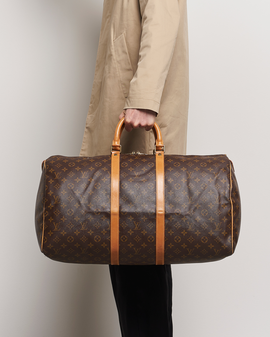 Men | Louis Vuitton Pre-Owned Keepall 55 Bag Monogram | Louis Vuitton Pre-Owned | Keepall 55 Bag Monogram
