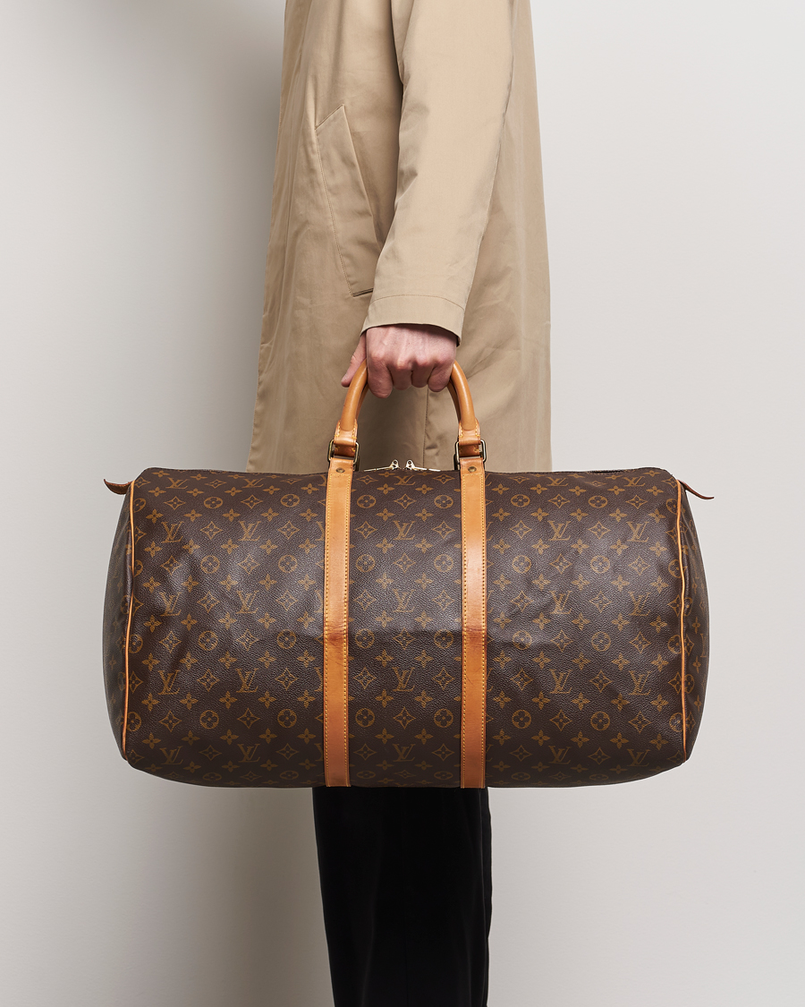 Men | Louis Vuitton Pre-Owned Keepall 55 Bag Monogram | Louis Vuitton Pre-Owned | Keepall 55 Bag Monogram