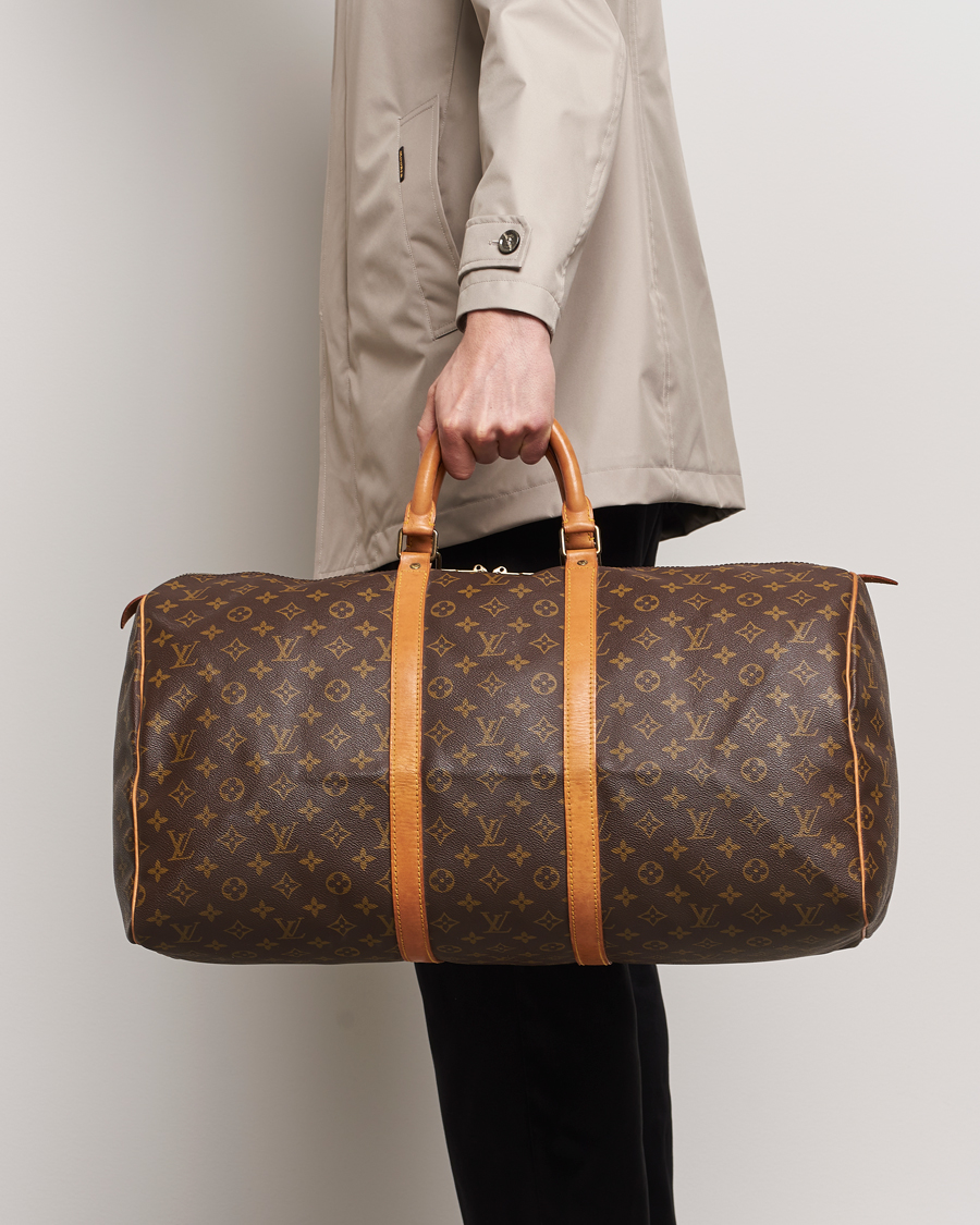Men | Louis Vuitton Pre-Owned Keepall 55 Bag Monogram | Louis Vuitton Pre-Owned | Keepall 55 Bag Monogram