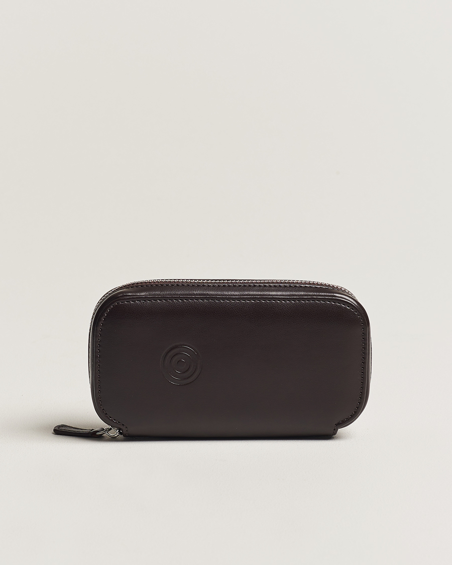 Men | WOLF WM Brown 2 Piece Watch Zip-Case Tweed Brown | WOLF | WM Brown 2 Piece Watch Zip-Case Tweed Brown