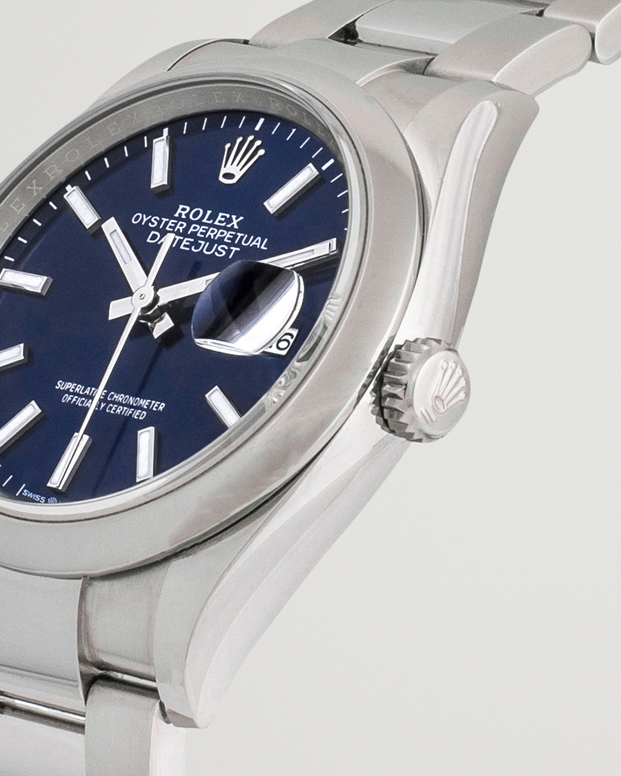 Men | Rolex Pre-Owned Datejust Blue 126200 Silver | Rolex Pre-Owned | Datejust Blue 126200 Silver
