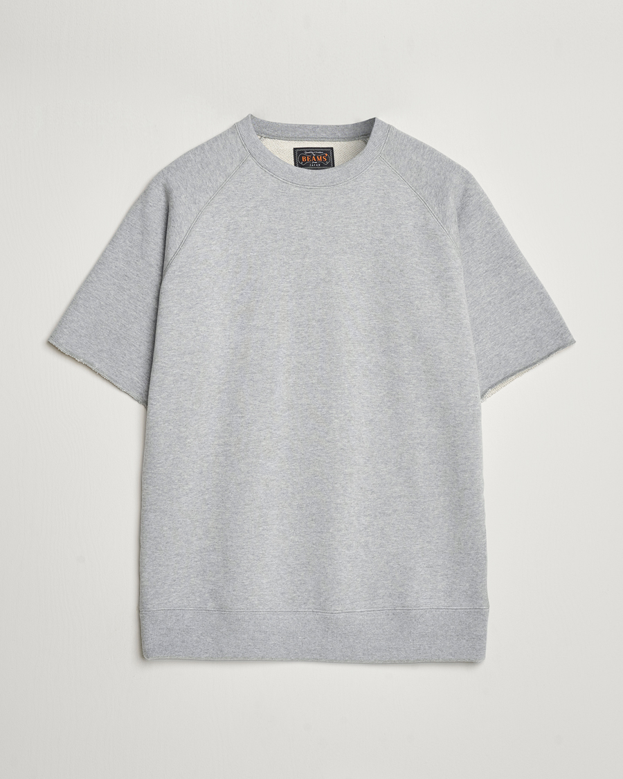 Men | T-Shirts | BEAMS PLUS | Cut Off Sweatshirt Light Grey
