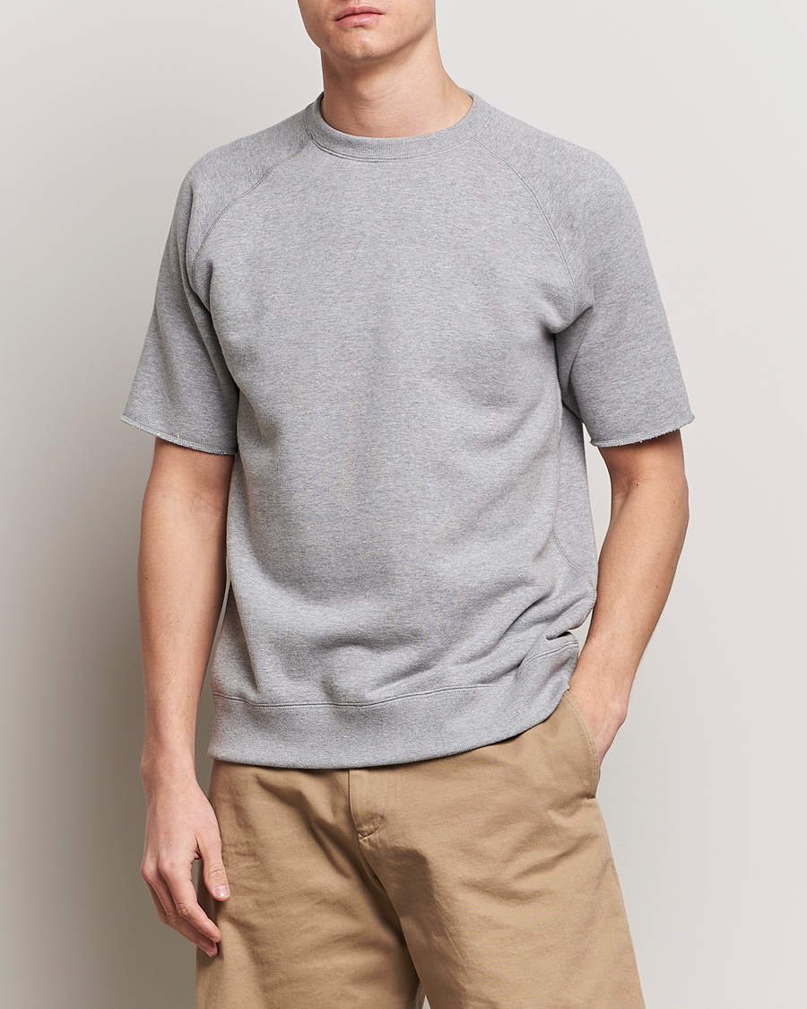 Men | T-Shirts | BEAMS PLUS | Cut Off Sweatshirt Light Grey