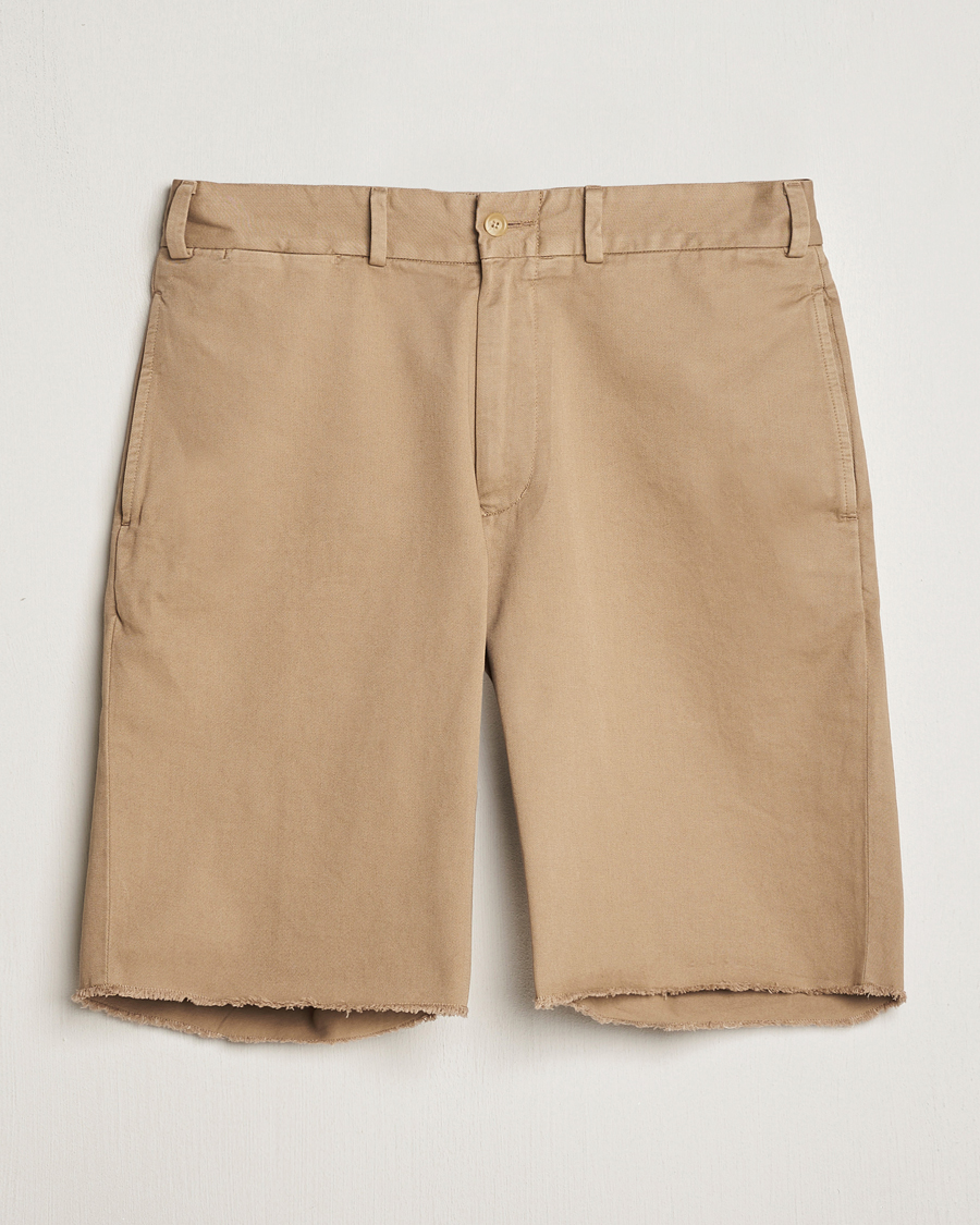Men |  | BEAMS PLUS | Cut Off Twill Cotton Shorts Beige