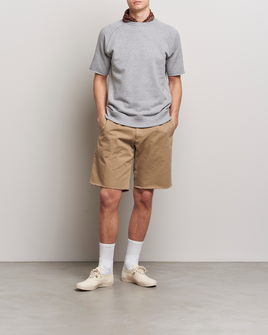 Men | Shorts | BEAMS PLUS | Cut Off Twill Cotton Shorts Beige