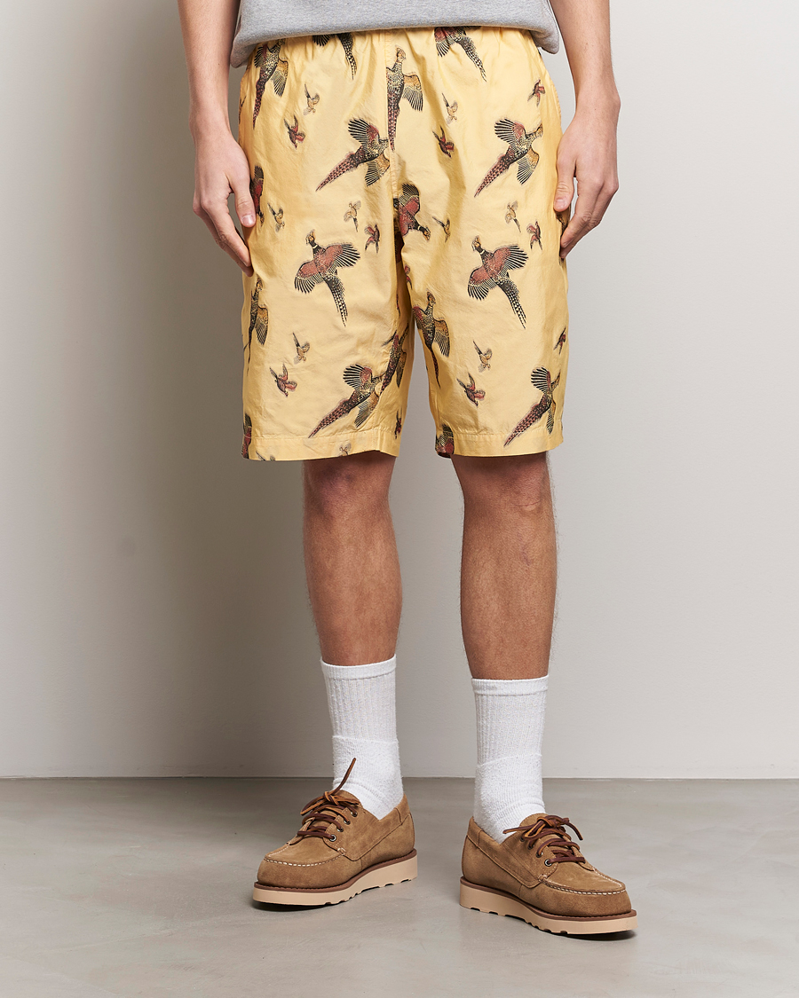 Men | Shorts | BEAMS PLUS | Duck Jacquard Easy Shorts Yellow