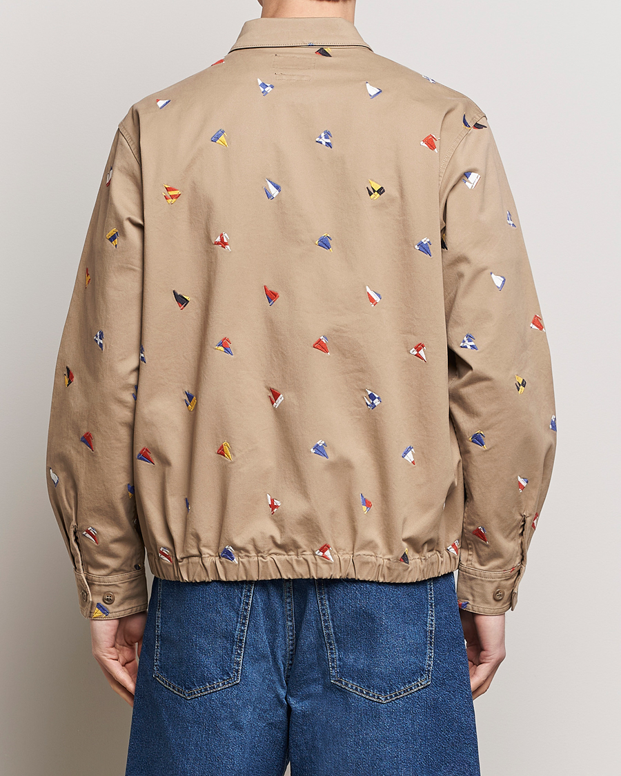 Men | Coats & Jackets | BEAMS PLUS | Embroidered Harrington Jacket Beige