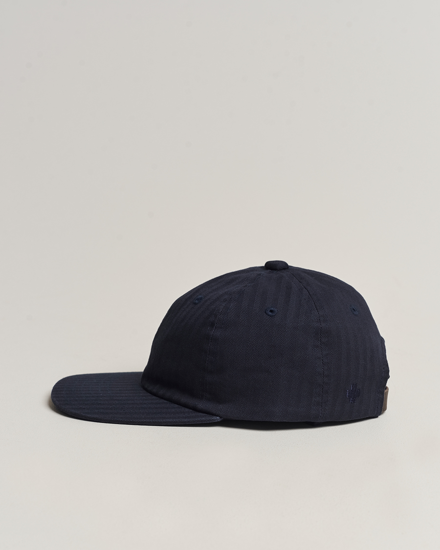 Men | BEAMS PLUS 6 Panel Herringbone Cap Navy | BEAMS PLUS | 6 Panel Herringbone Cap Navy