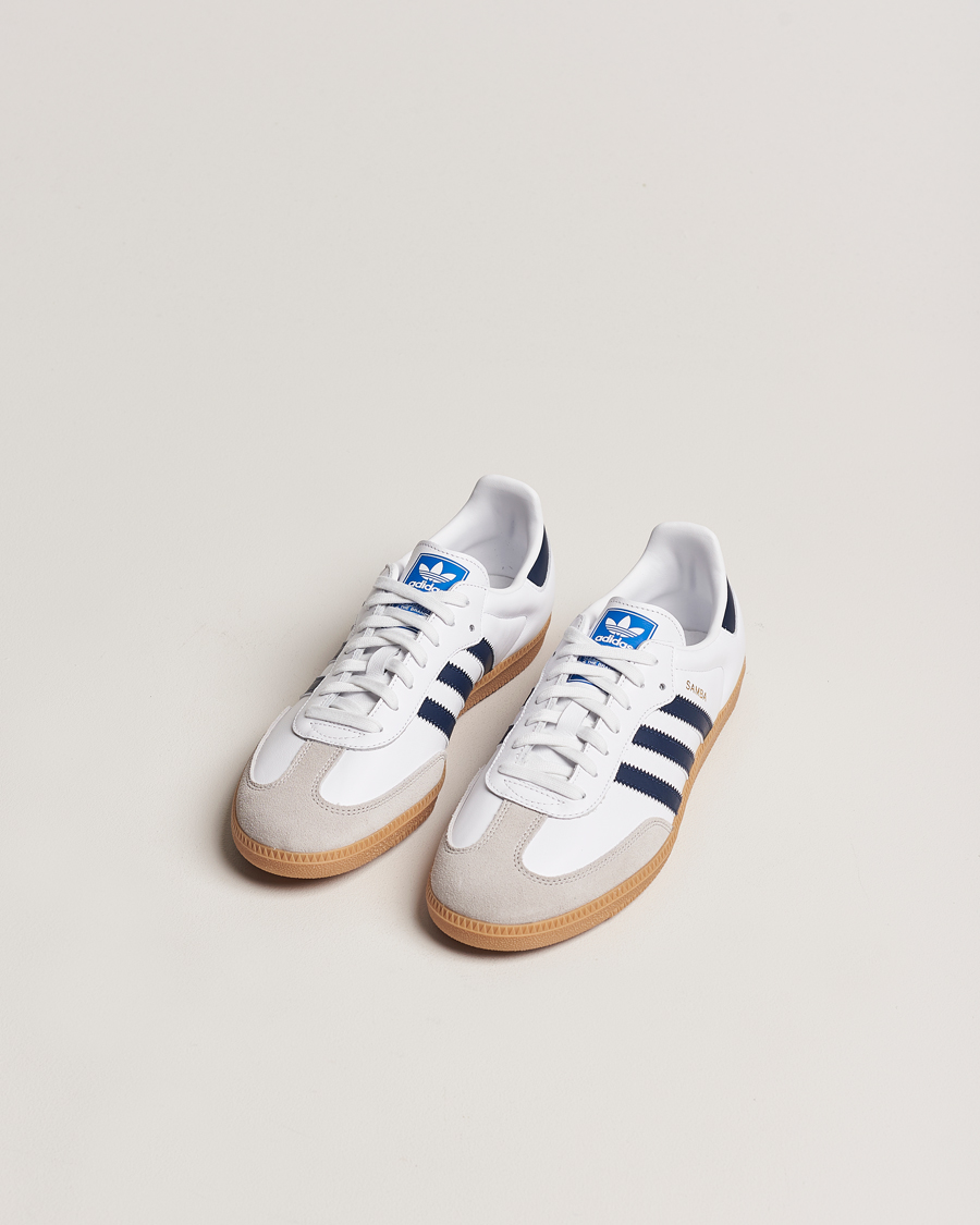 adidas Originals Samba OG Sneaker White/Navy at CareOfCarl.com adidas Originals Samba OG Sneaker White/Navy at CareOfCarl.com