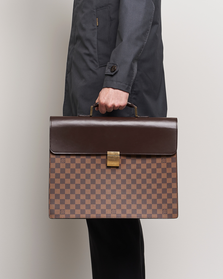 Men | Accessories | Louis Vuitton Pre-Owned | Altona Briefcase Damier Ebene 