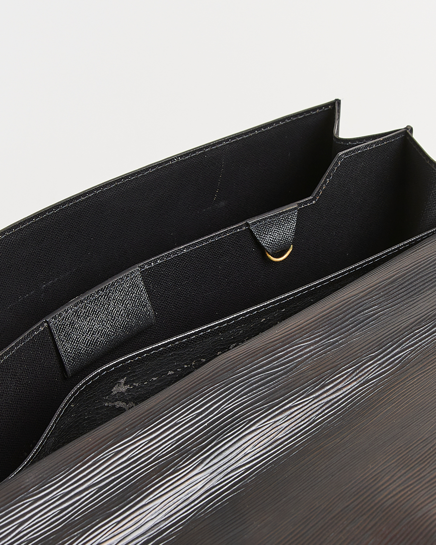 美✨Louis Vuitton Épi serviette ビジネスバッグ 黒 Louis Vuitton Pre-Owned Serviette Conseiller EPI Leather