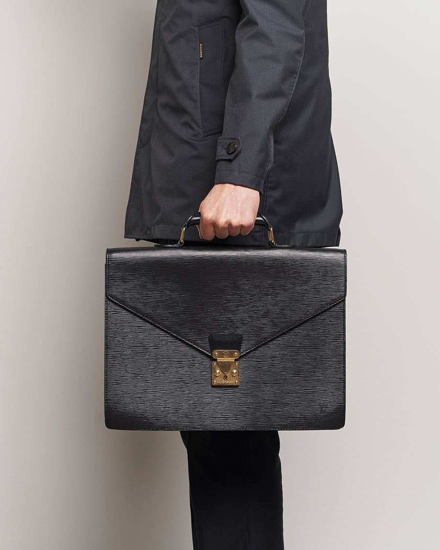 Men | Louis Vuitton Pre-Owned Serviette Conseiller EPI Leather Briefcase  | Louis Vuitton Pre-Owned | Serviette Conseiller EPI Leather Briefcase 