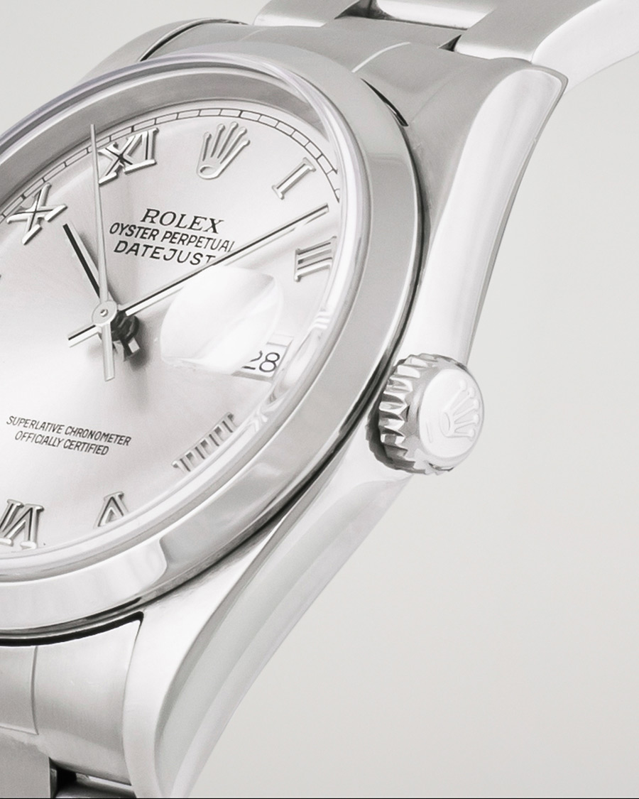 Men | Rolex Pre-Owned Datejust 16200 Oystert Perpetual Steel Silver | Rolex Pre-Owned | Datejust 16200 Oystert Perpetual Steel Silver