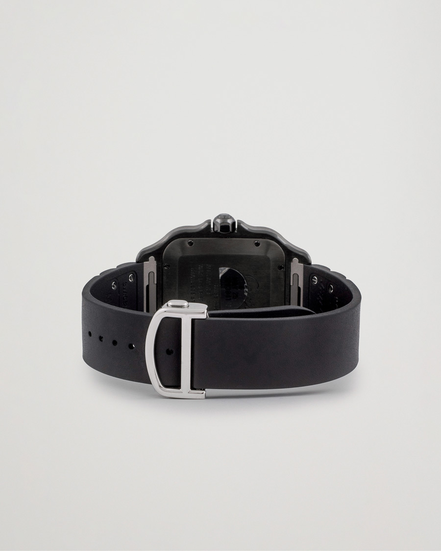 Men | Cartier Pre-Owned Santos De Cartier Steel WSSA0039 Black | Cartier Pre-Owned | Santos De Cartier Steel WSSA0039 Black