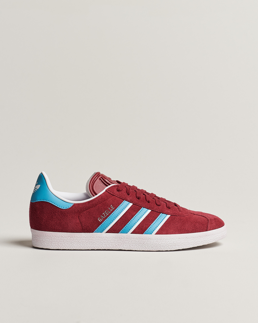 adidas Originals Gazelle Sneaker Burgundy/Blue at CareOfCarl.com adidas Originals Gazelle Sneaker Burgundy/Blue at CareOfCarl.com