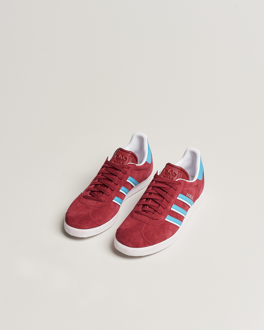 adidas Originals Gazelle Sneaker Burgundy/Blue at CareOfCarl.com adidas Originals Gazelle Sneaker Burgundy/Blue at CareOfCarl.com