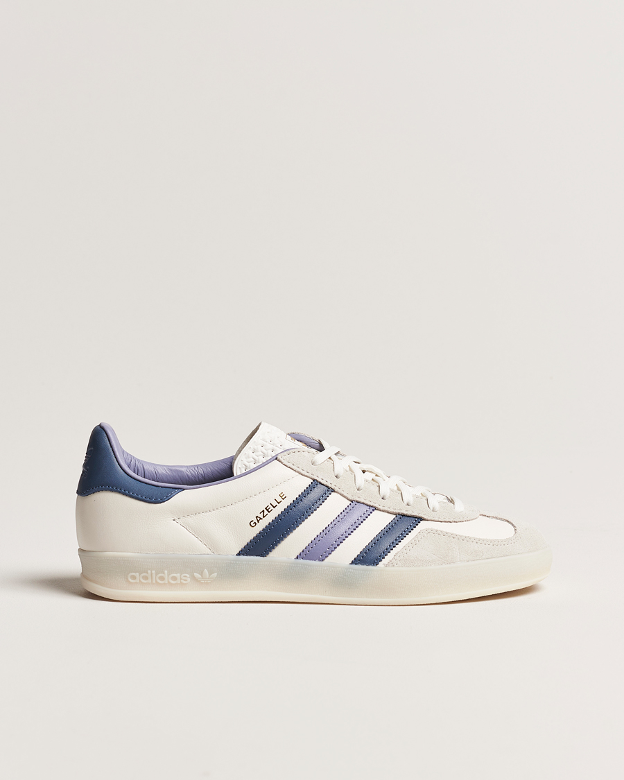 adidas Originals Gazelle Indoor Sneaker White/Blue at CareOfCarl.com adidas Originals Gazelle Indoor Sneaker White/Blue at CareOfCarl.com