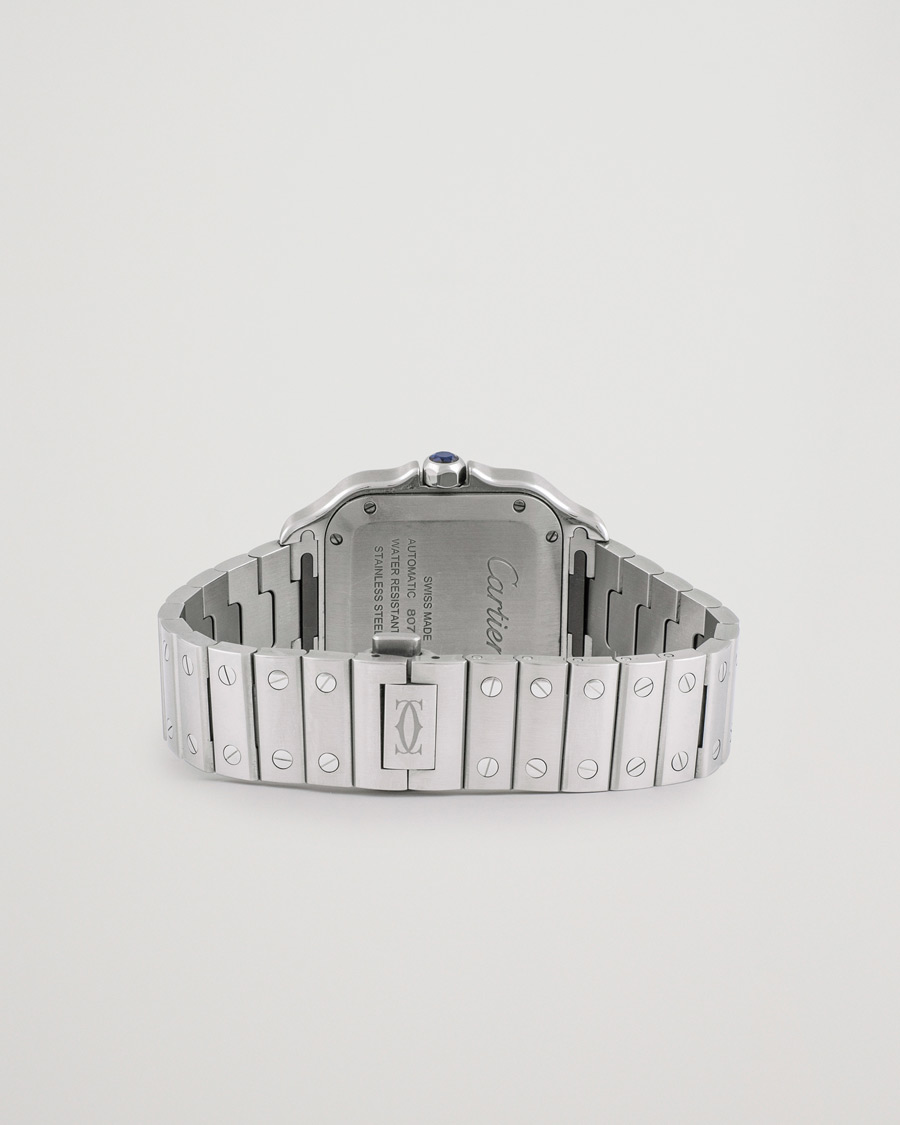 Men | Cartier Pre-Owned Santos De Cartier Steel WSSA0029 Silver | Cartier Pre-Owned | Santos De Cartier Steel WSSA0029 Silver