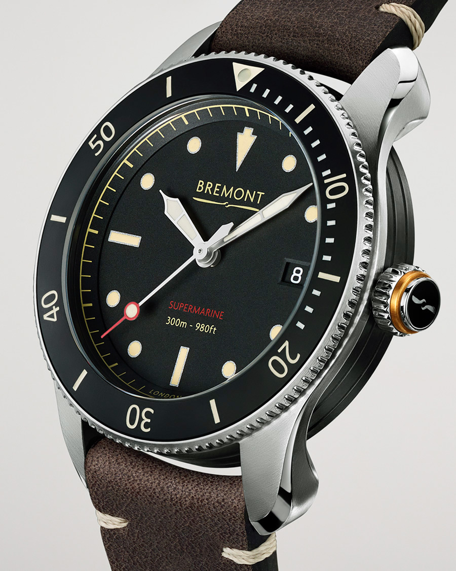 Men | Bremont Pre-Owned S301 Supermarine 40mm Black Dial Silver | Bremont Pre-Owned | S301 Supermarine 40mm Black Dial Silver