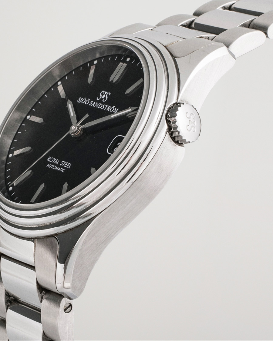 Men | Sjöö Sandström Pre-Owned Royal Steel Classic 36mm 1636-1 Silver | Sjöö Sandström Pre-Owned | Royal Steel Classic 36mm 1636-1 Silver