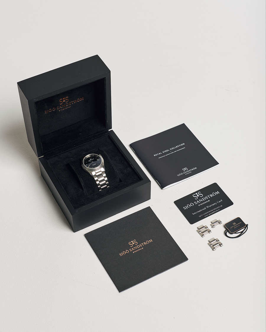 Men | Sjöö Sandström Pre-Owned Royal Steel Classic 36mm 1636-1 Silver | Sjöö Sandström Pre-Owned | Royal Steel Classic 36mm 1636-1 Silver