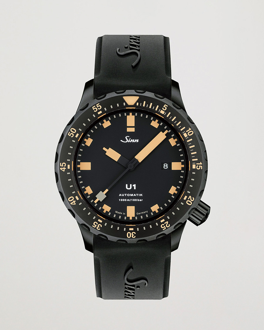Men | Sinn Pre-Owned U1 Black Hard Coating Diving Watch Silver | Sinn Pre-Owned | U1 Black Hard Coating Diving Watch Silver