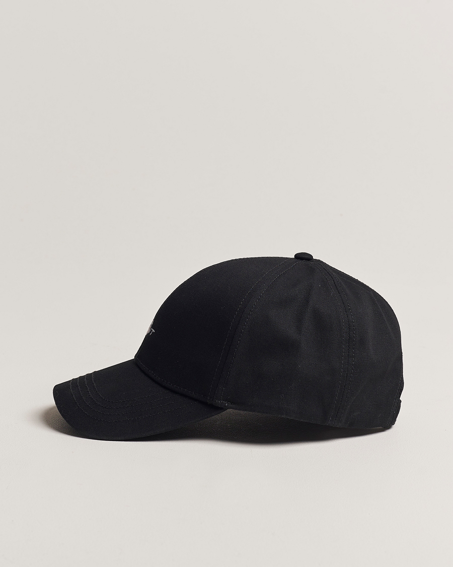Men | GANT High Cotton Twill Cap Black | GANT | High Cotton Twill Cap Black