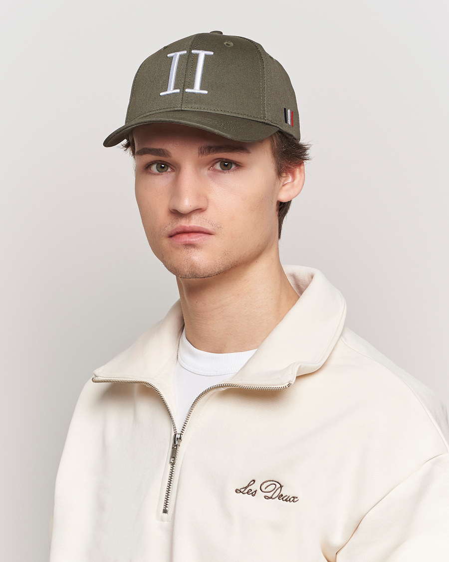 Men | Les Deux Encore Organic Cotton Baseball Cap II Dark Green | LES DEUX | Encore Organic Cotton Baseball Cap II Dark Green